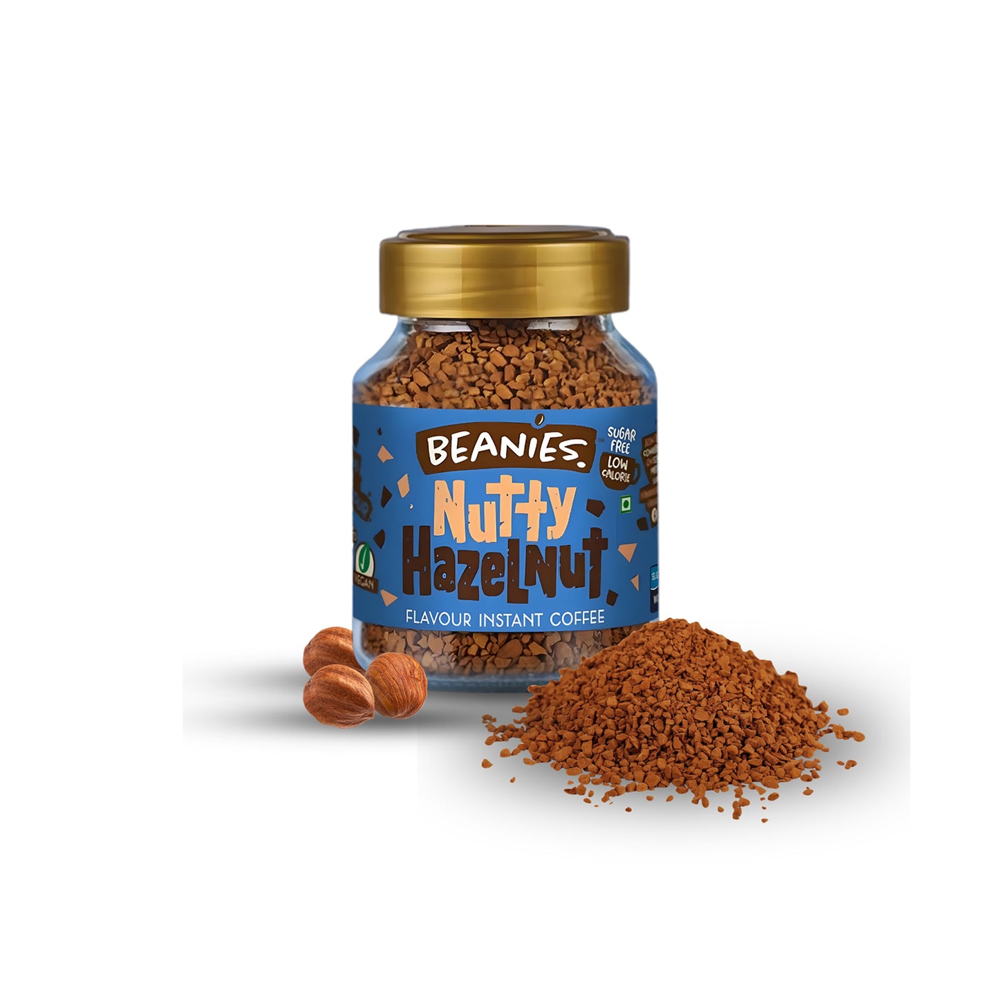 Beanies Nutty Hazelnut Flavour Instant Coffee, 50g