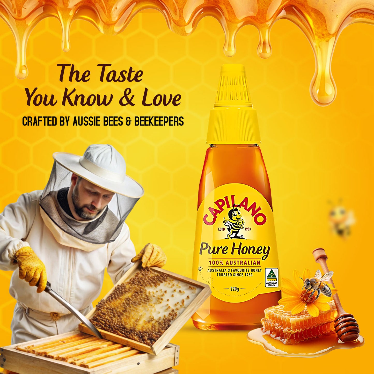 Capilano Pure Honey| No Added Sugar- 220g