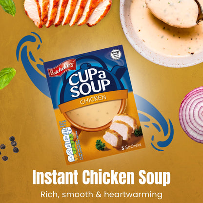 Batchelors - Cup A Soup Chicken | Instant Chicken Soup Sachets Pack of 4 (81g)