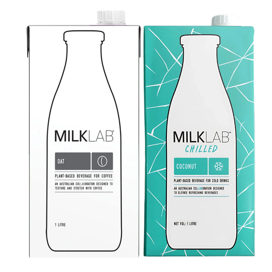 MILKLAB Coconut & Oats Barista Milk, Lactose-free Australian owned Milk in India. 1Litre- Pack of 2