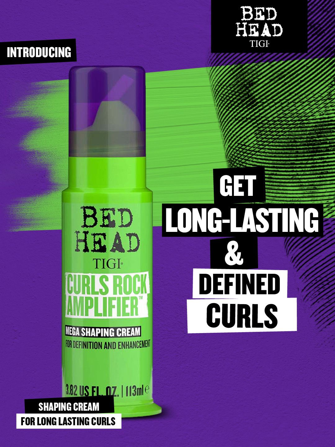 Bed Head Curls Rock Amplifier Cream for Curly Hair – 113ml