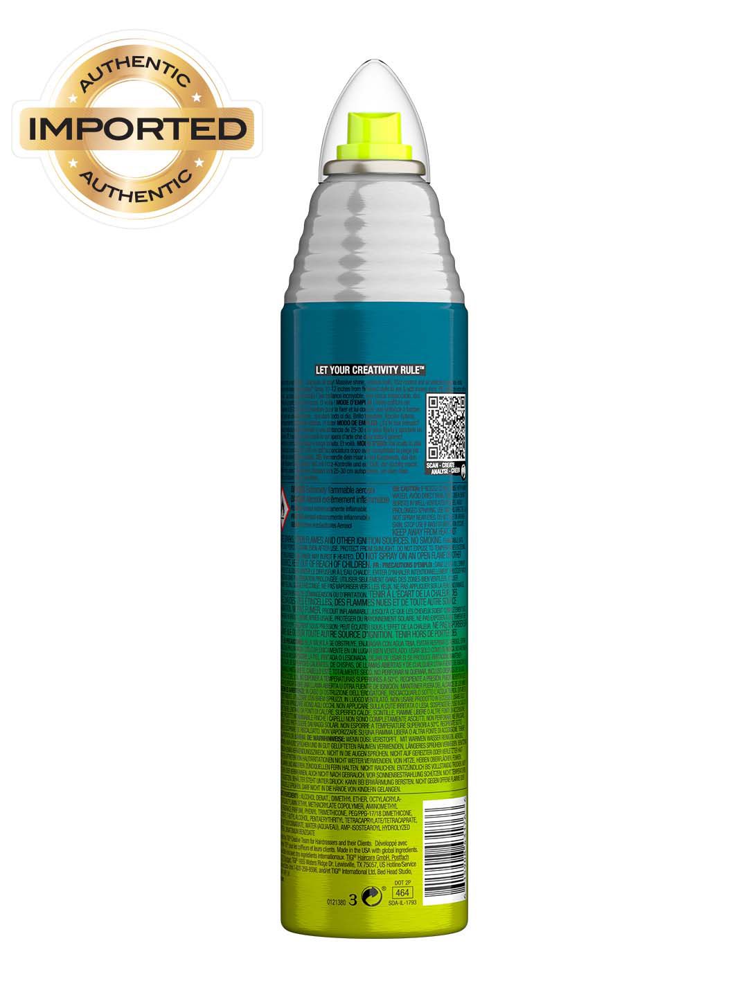 Bed Head Master Piece Hair Spray with Extra Strong Hold & Massive Shine - 340ml
