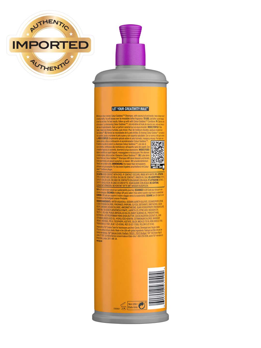 Bed Head Colour Goddess Oil Infused Shampoo for Coloured Hair.