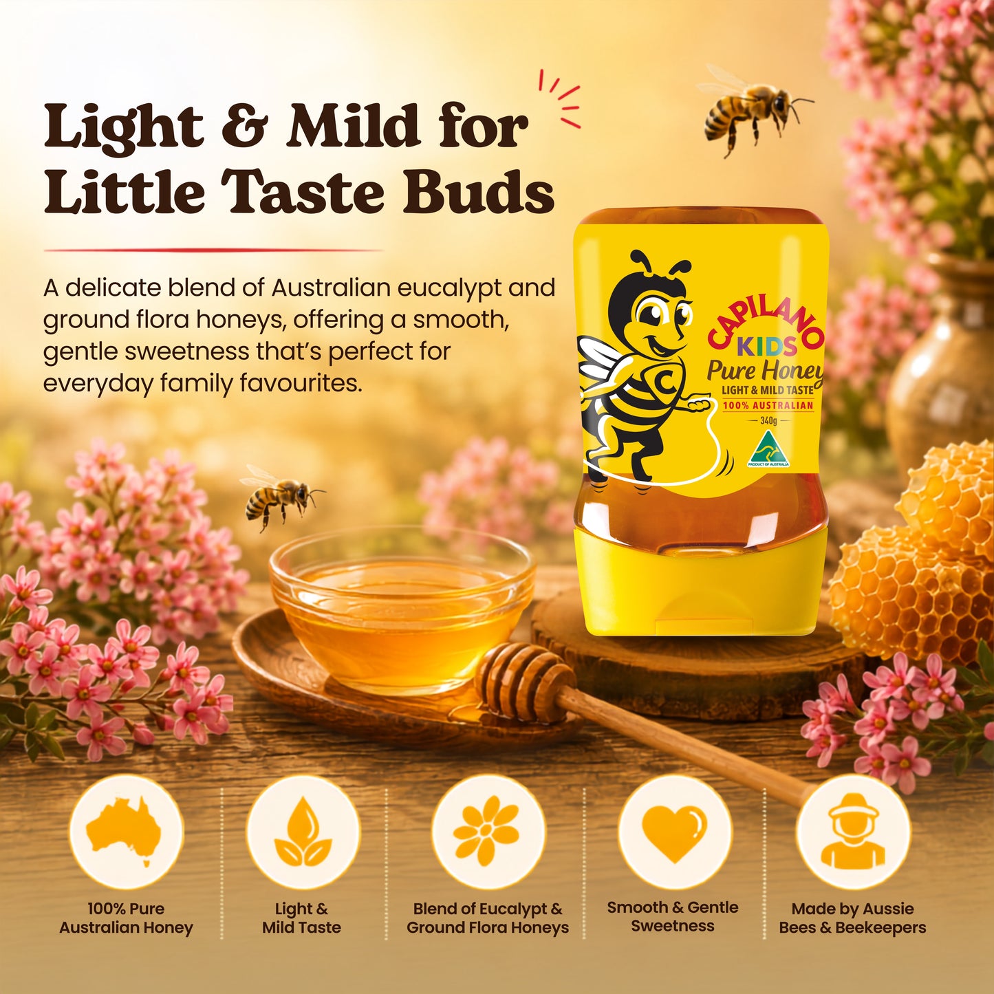 Capilano - Light and Mild Australian Pure Honey (340g)