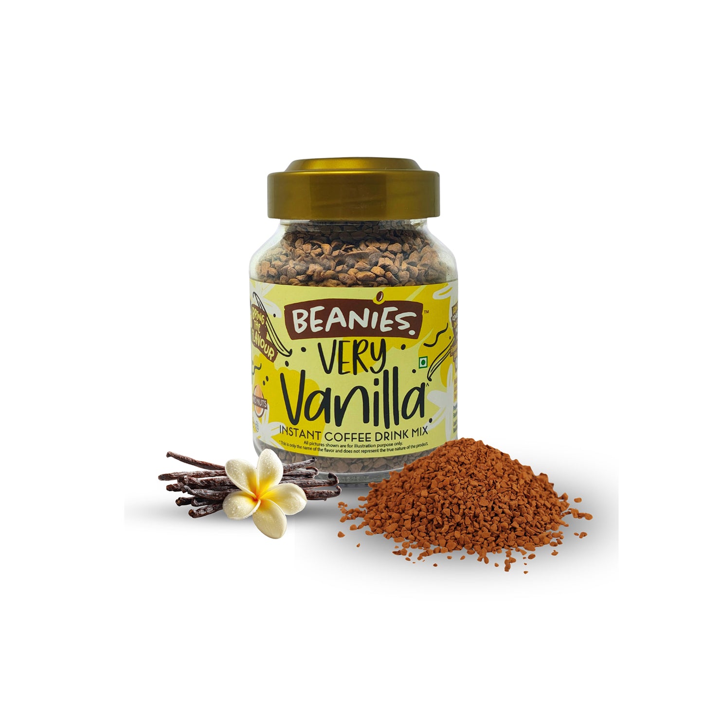 Beanies Very Vanilla Flavour Instant Coffee, 50g