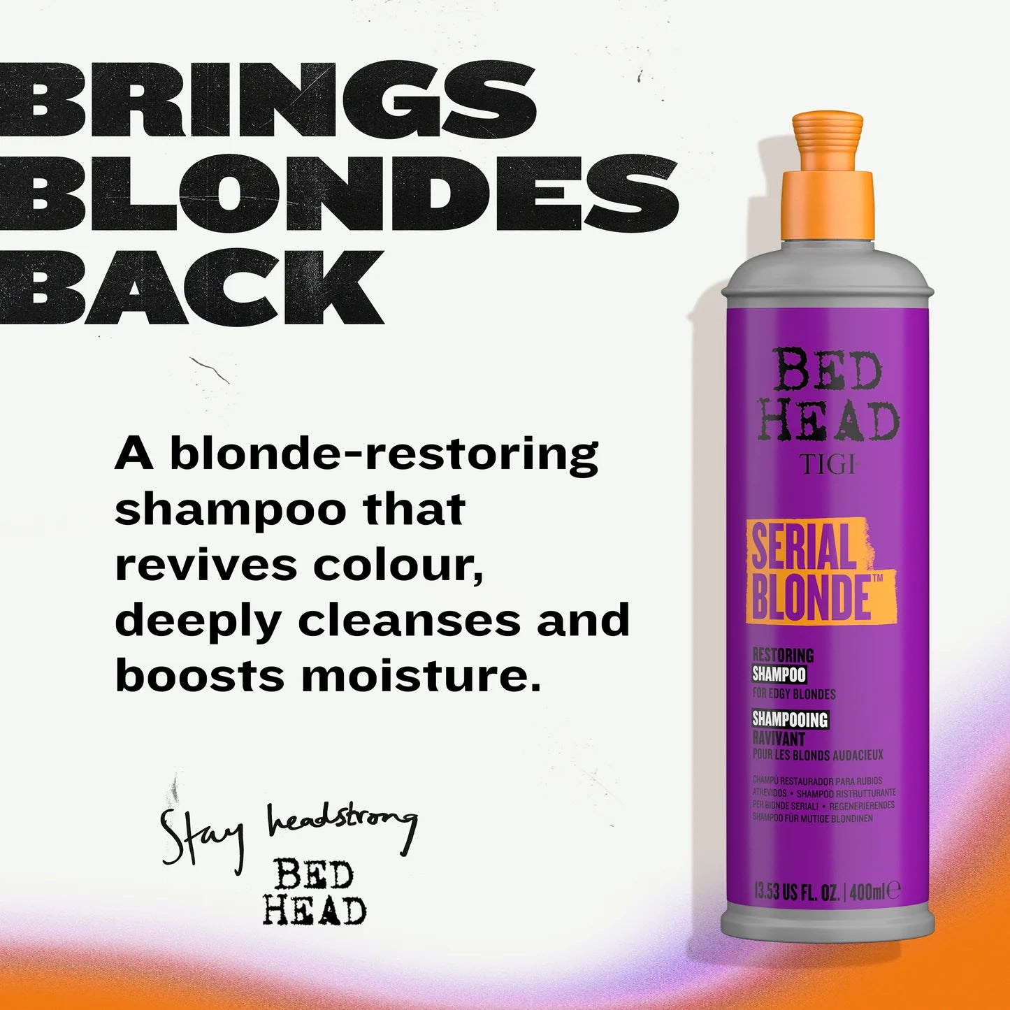Bed Head Serial Blonde Restoring Shampoo for Blonde Hair – 600ml