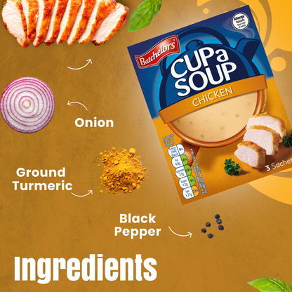 Batchelors - Cup A Soup Chicken | Instant Chicken Soup Sachets Pack of 4 (81g)