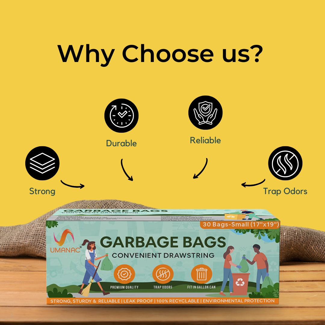 Garbage Bag Biodegradable- Small- 17X 19 Inches