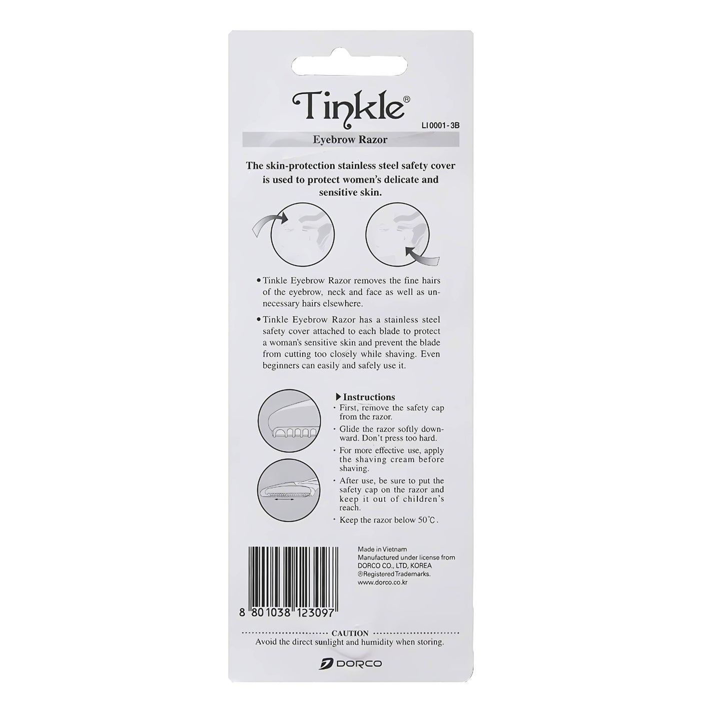 Dorco Tinkle Facial Razors for Women