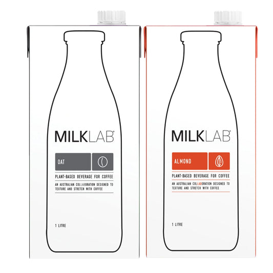 MILKLAB Oats & Almond Barista Milk, Lactose-free Australian owned Milk in India. 1Litre- Pack of 2