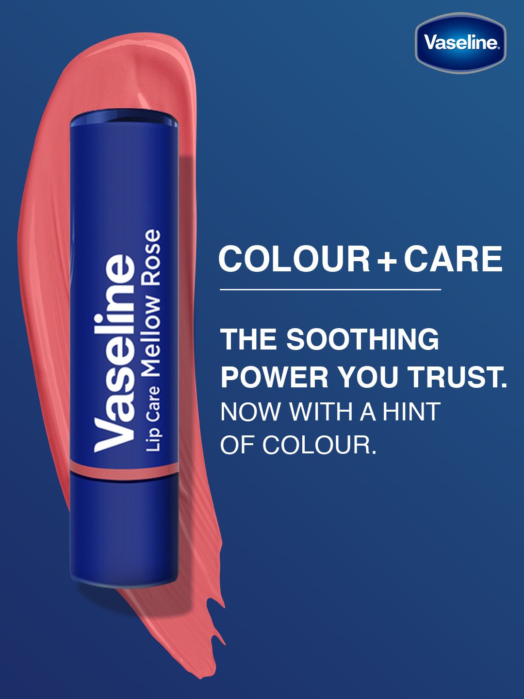 Vaseline Colour+Care Tinted Lip Balm Stick with Shea Butter 3g - Mellow Rose