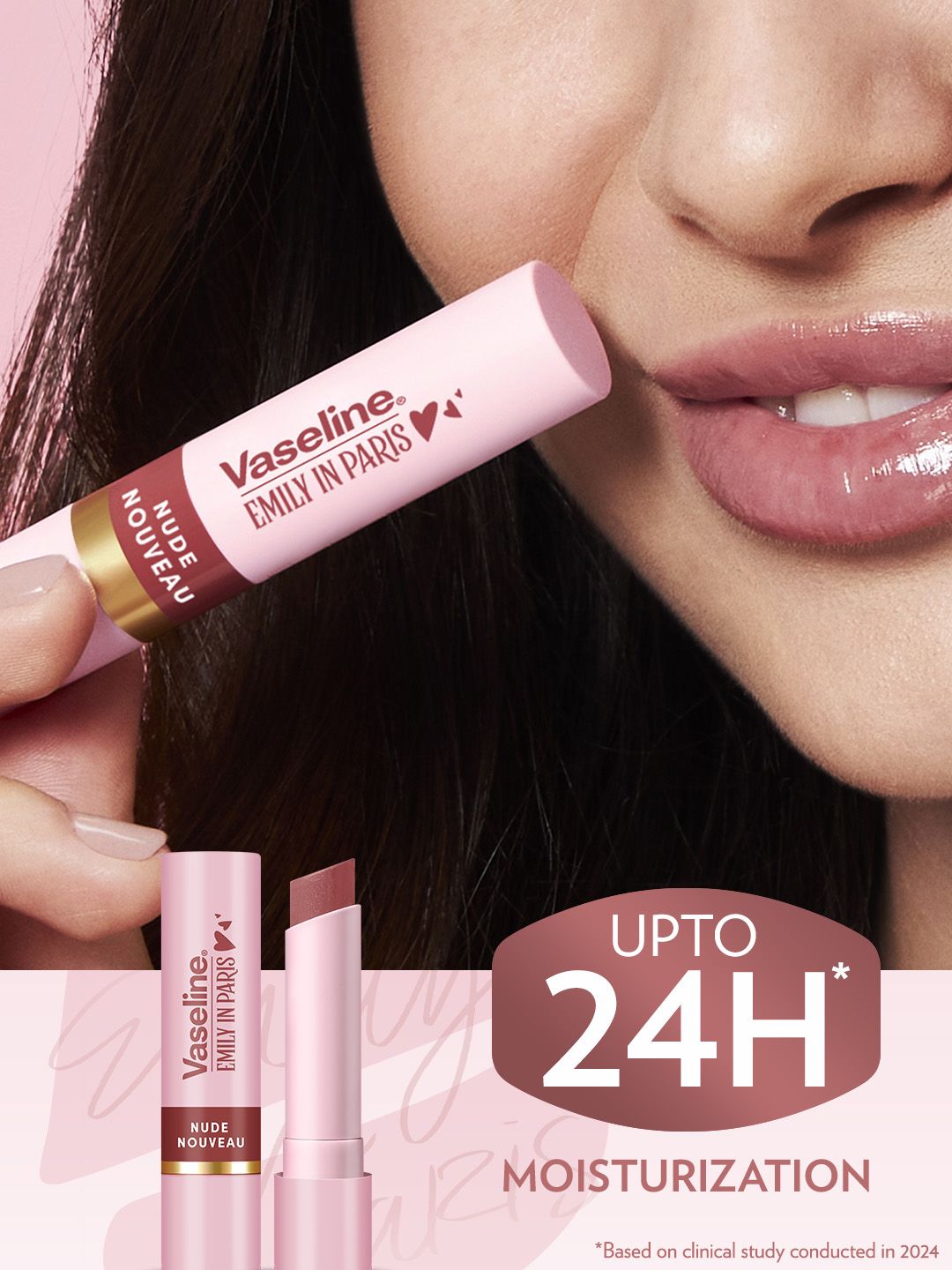 Vaseline Emily in Paris Limited Edition Tinted Lip Balm Stick 3g - Nude Nouveau