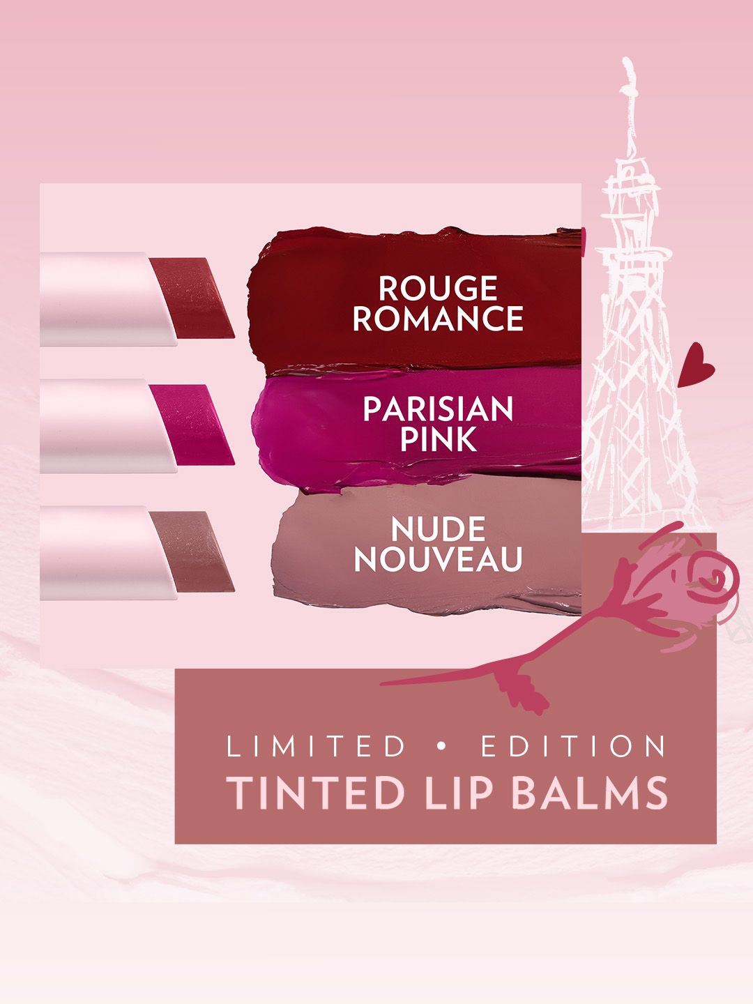 Vaseline Emily in Paris Limited Edition Tinted Lip Balm Stick 3g - Nude Nouveau