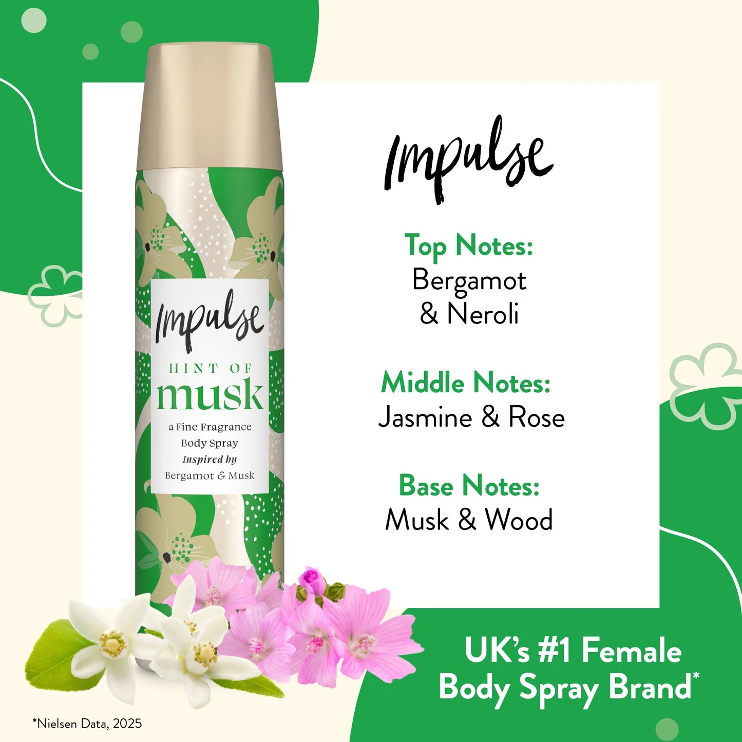 Impulse Hint of Musk Body Spray - 75 ml