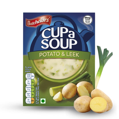 Batchelors - Cup A Soup Creamy Potato & Leek | Instant Soup Sachets Pack of 4 (107g)