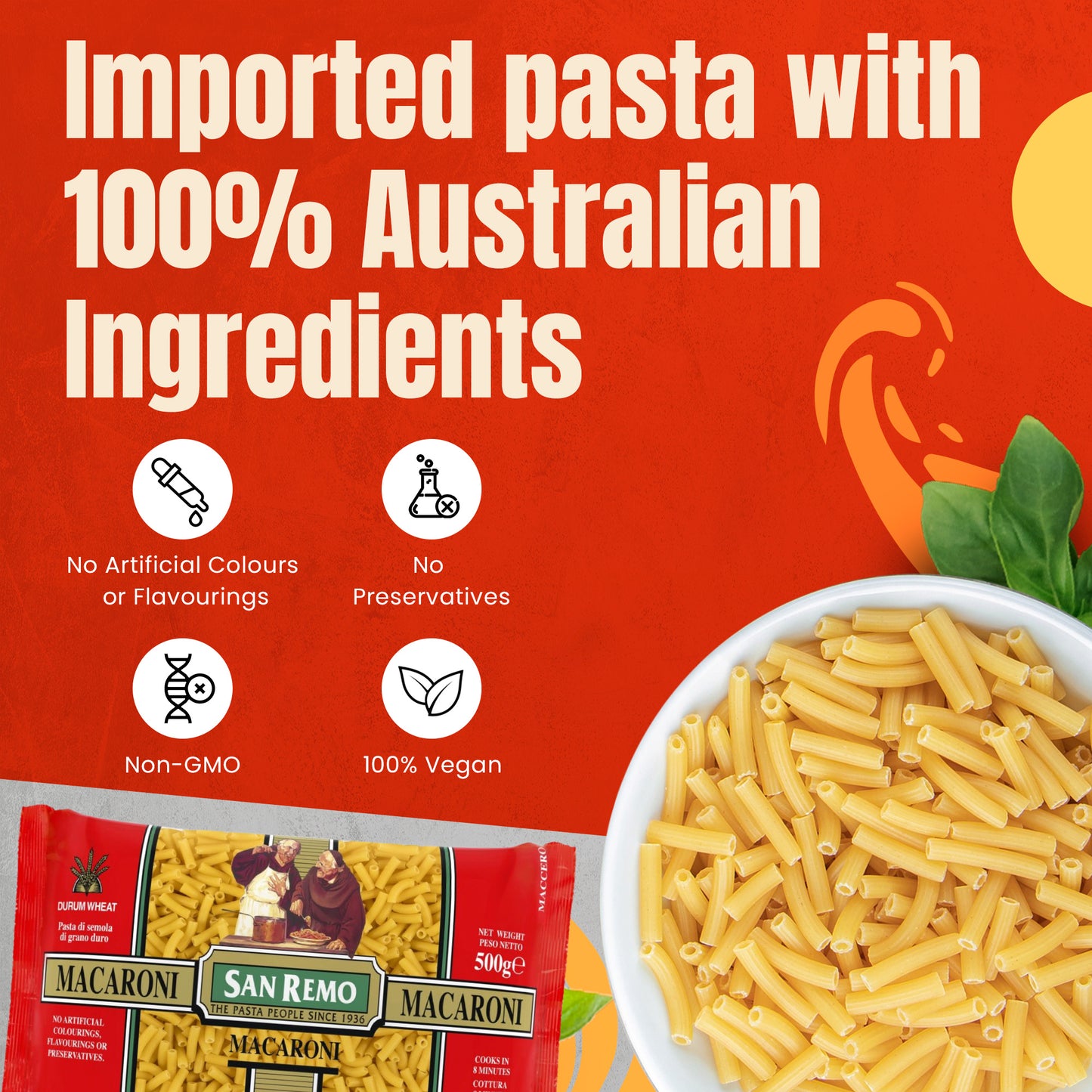 San Remo Macaroni Pasta, 500g