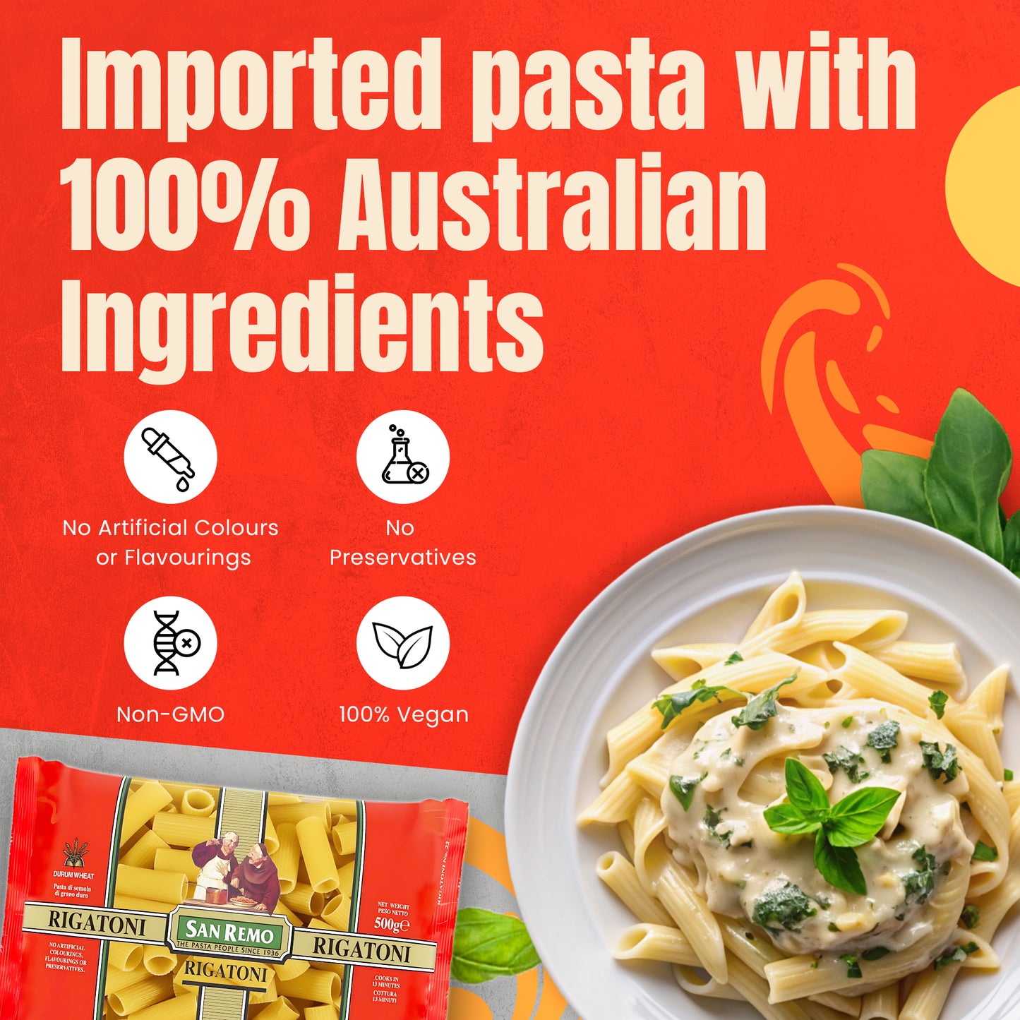 San Remo Rigatoni Pasta, 500g