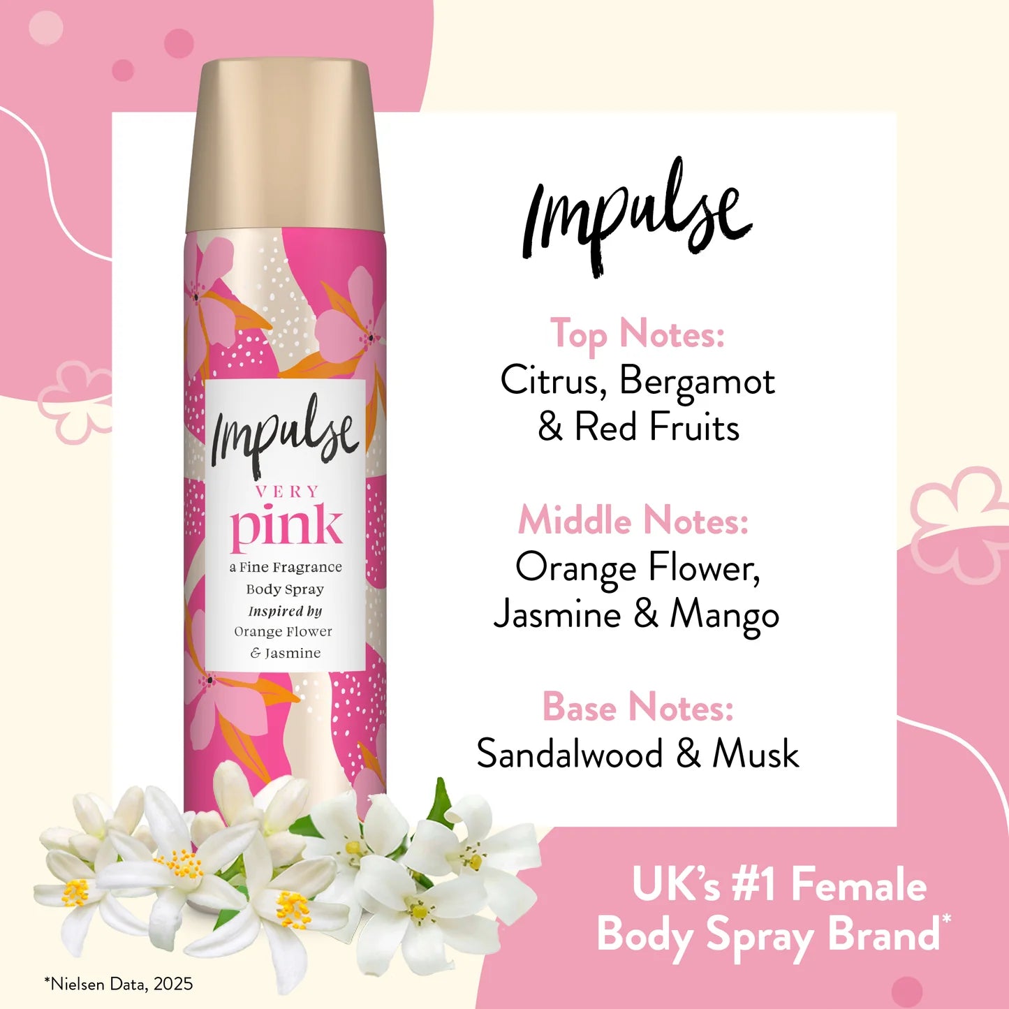 Impulse Very Pink Deodorant Spray –  75ml