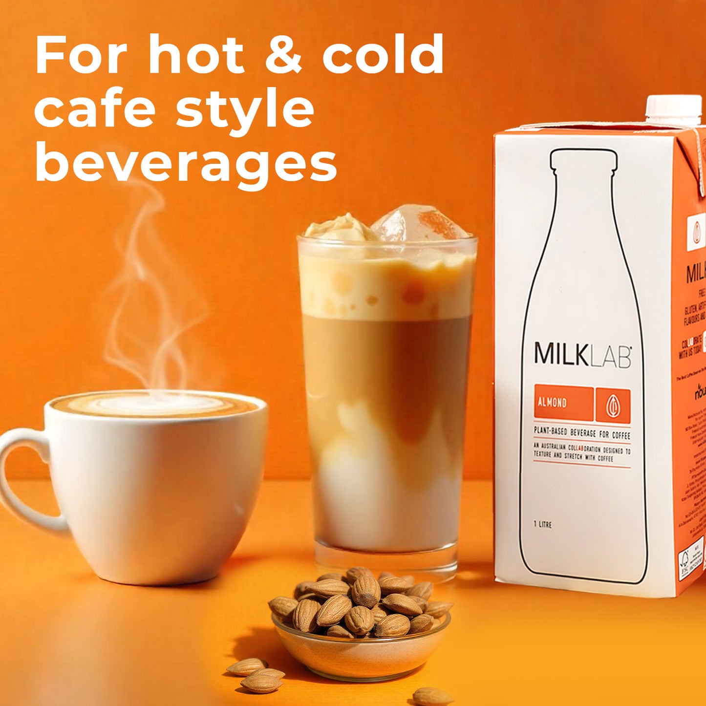 MILKLAB Barista Milk Pack of 3 – Coconut, Almond, Oats | Lactose-free- 1 liter.