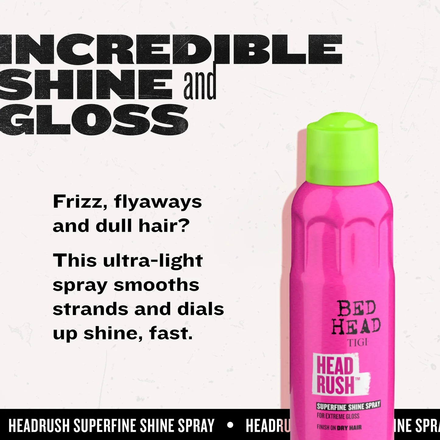 Bed Head Headrush Shine Adrenaline Spray – 200ml