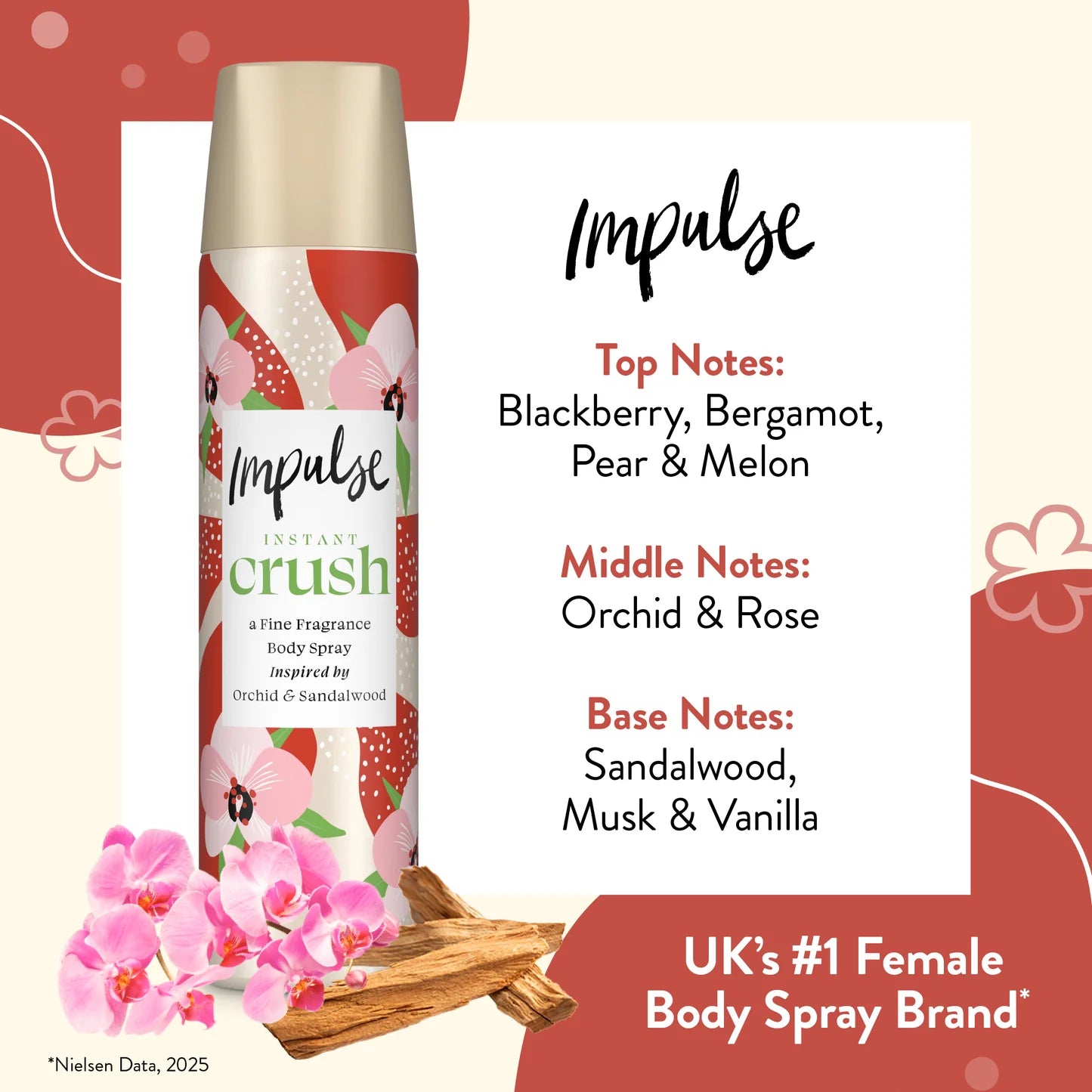 Impulse Deodorant Body Spray 75ml - Instant Crush
