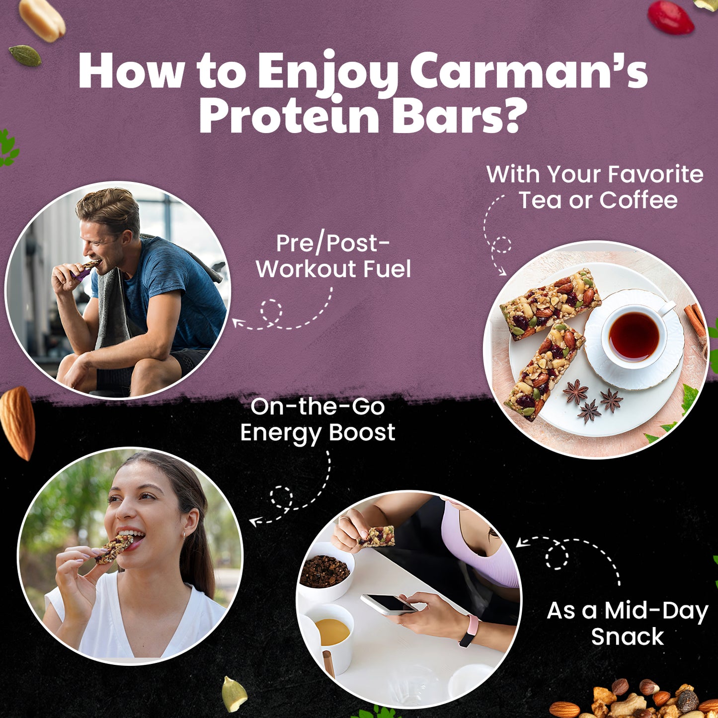 Carmans Bar Nut Almond, Cashew & Cranberry 175g