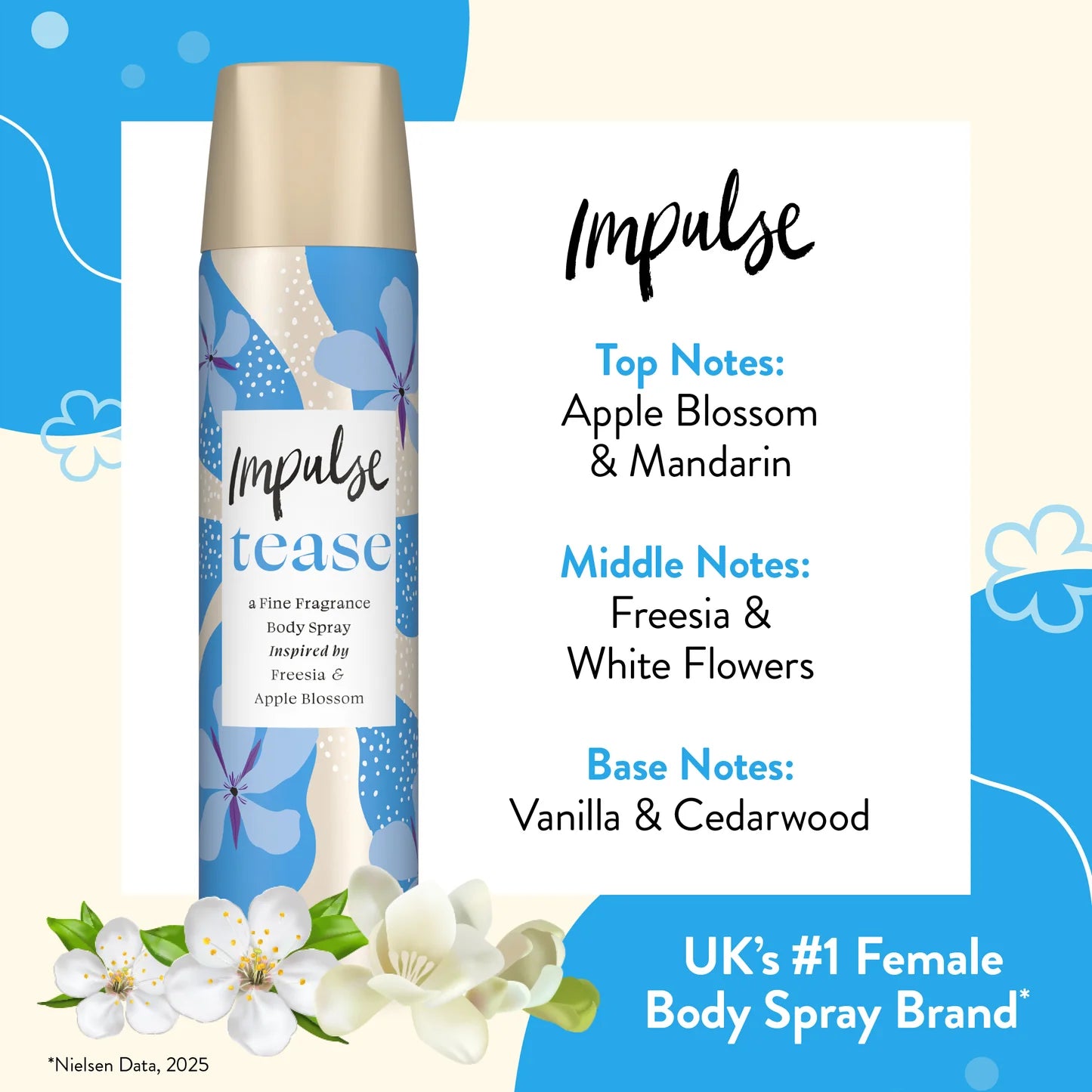 Impulse Tease Body Spray – 75ml