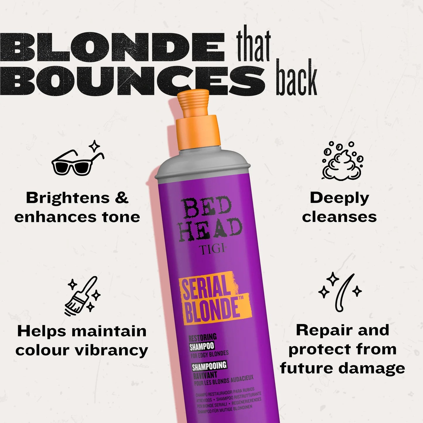 Bed Head Serial Blonde Restoring Shampoo for Blonde Hair – 600ml