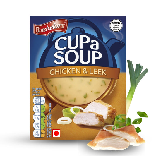 Batchelors Cup A Soup Chicken & Leek | Instant Chicken Soup Sachets 86g (4 Pack)