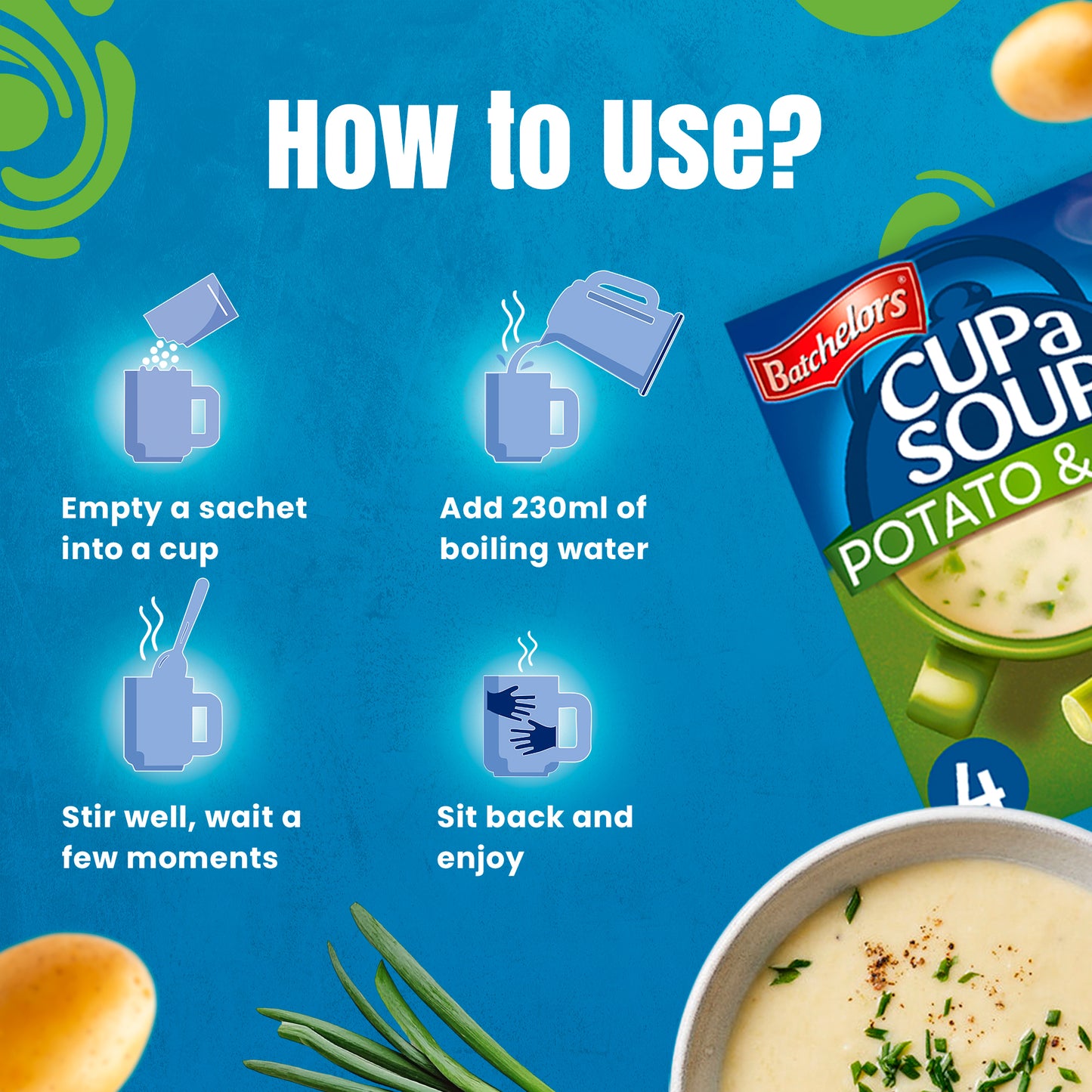 Batchelors Cup A Soup Creamy Potato and Leek, 107g