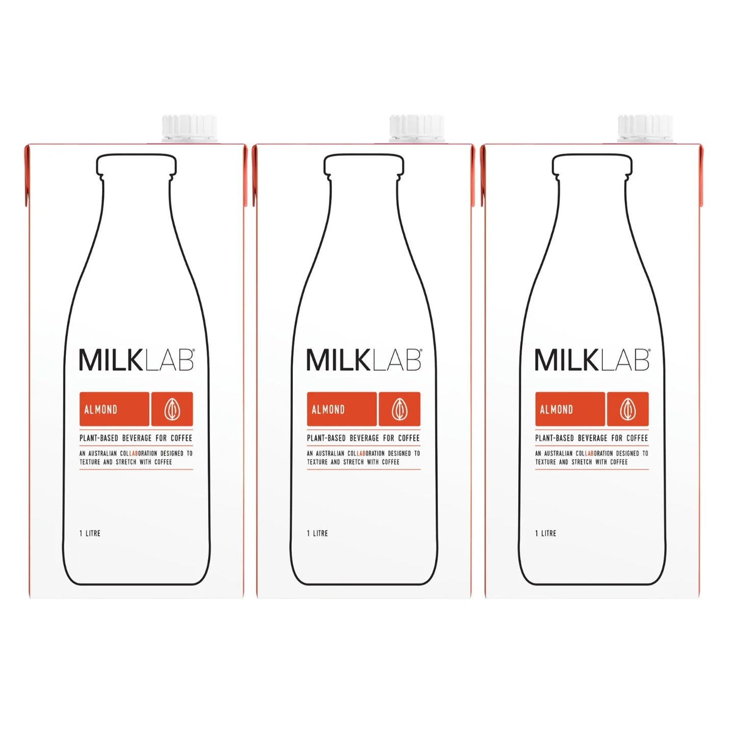 MILKLAB Almond Milk | Plant-Based & Barista-Ready | 1 litres- Pack of 3