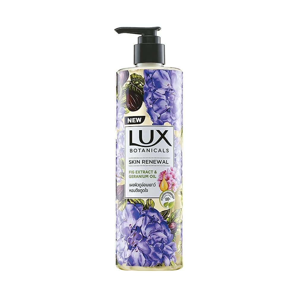 LUX Botanicals Skin Renewal Natural Body Wash | Geranium Oil & Fig Extract 450ml