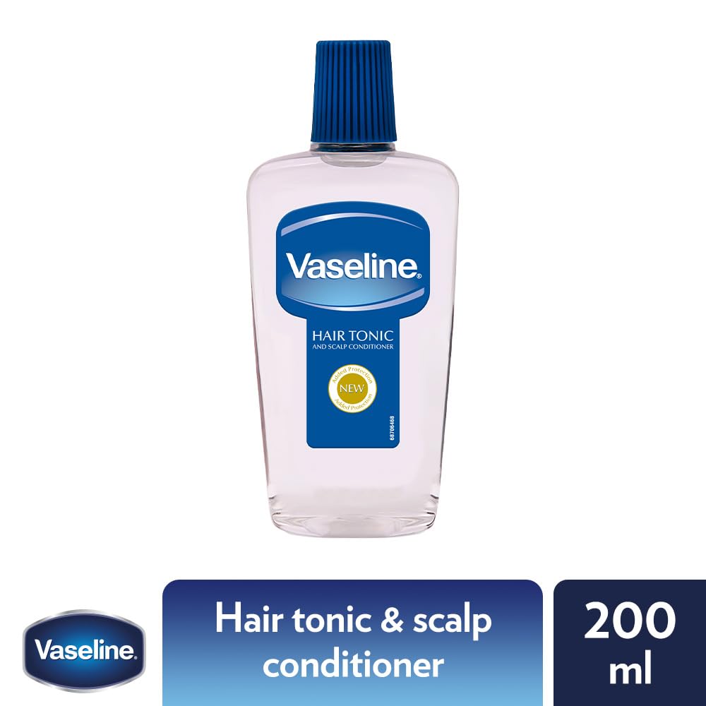 Vaseline Hair Tonic & Scalp Conditioner | Smoothes Hair | Locks In Moisture | Non-Greasy Shine | 200 ML