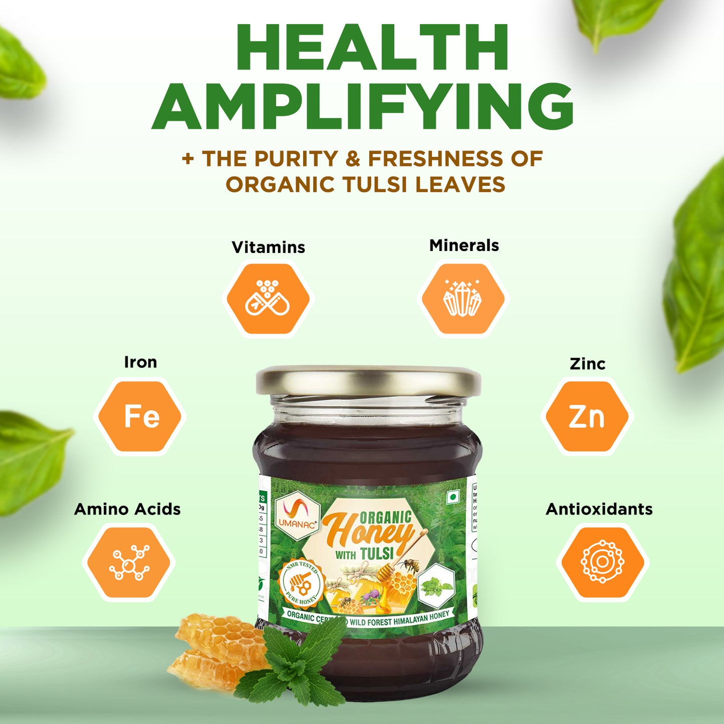 Umanac Organic Honey With Tulsi- 250Gm
