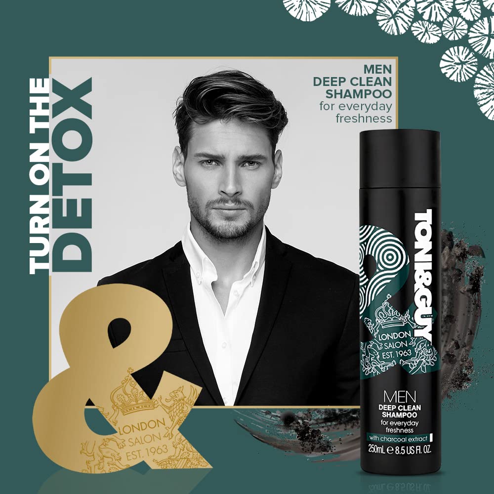 Toni&Guy Men Deep Clean Shampoo with Activated Charcoal – 250ml