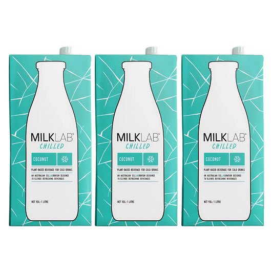 MILKLAB Coconut Lactose-Free Milk in India, Australian owned Barista Milk, 1Litre- Pack of 3