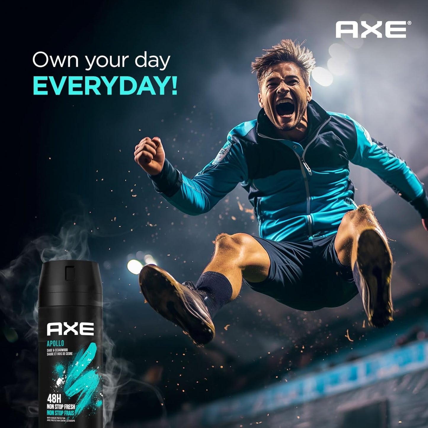 Axe Apollo Sage & Cedarwood Deodorant Body Spray for Men | 48H* Odour Protection | Invigorating Scent|150ml