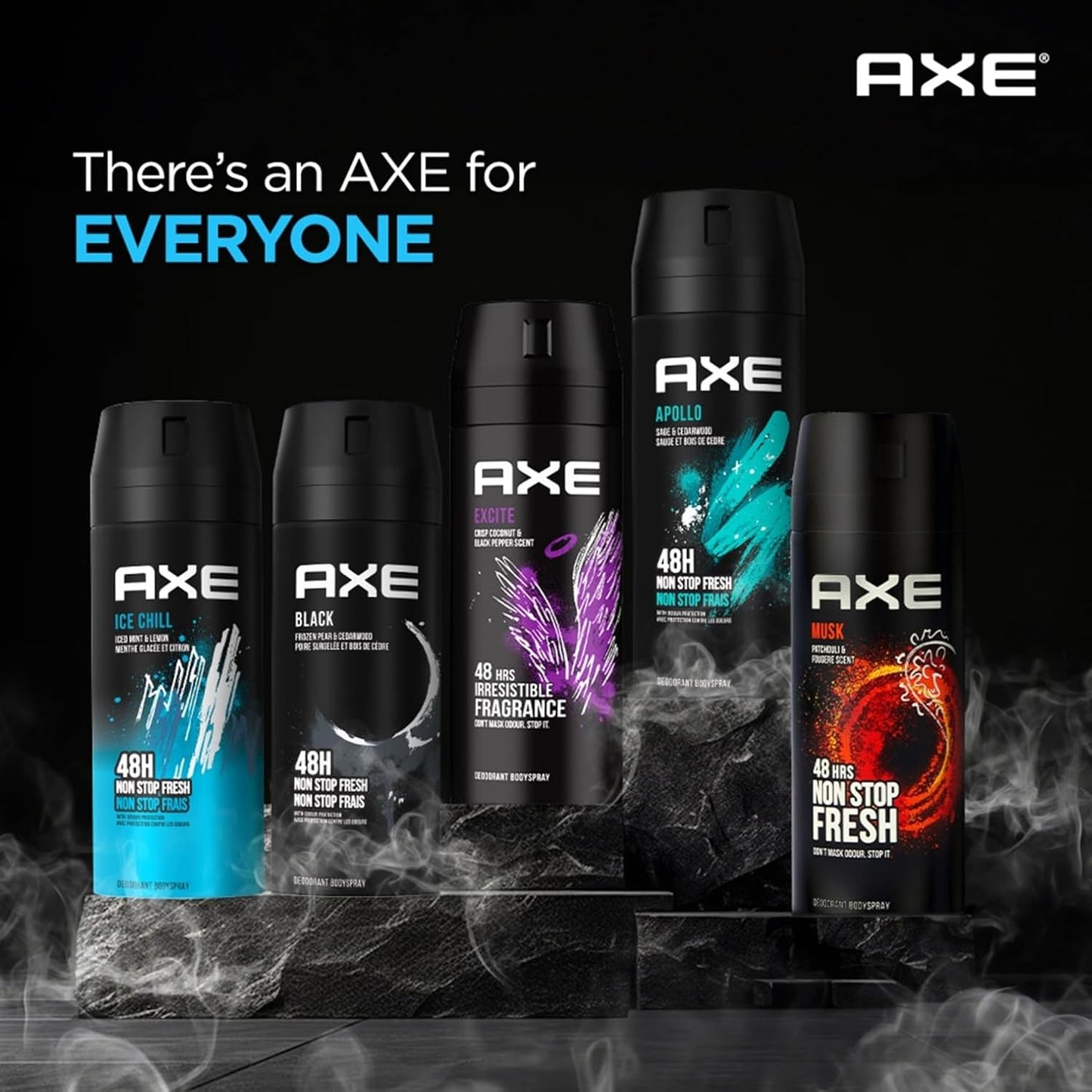 Axe Ice Chill Deodorant Body Spray for Men 48H* Odour Protection Crushed Mint & Rosemary notes 150ml
