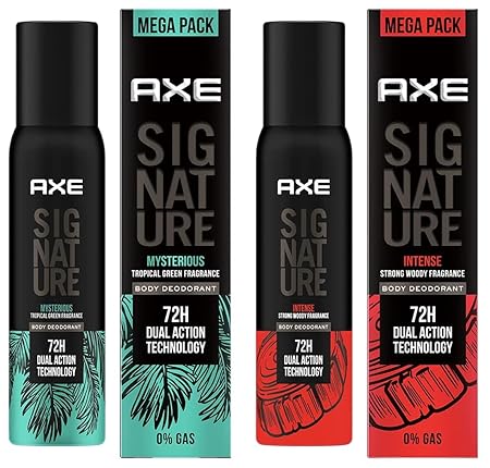 AXE Signature Mysterious and Intense Deodorant No Gas Body Perfume Body Spray - For Men  (200 ml, Pack of 2)