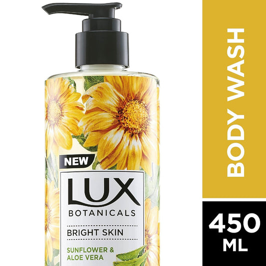 LUX Botanicals Bright Skin Body Wash | Sunflower & Aloe Vera Extracts 450ml