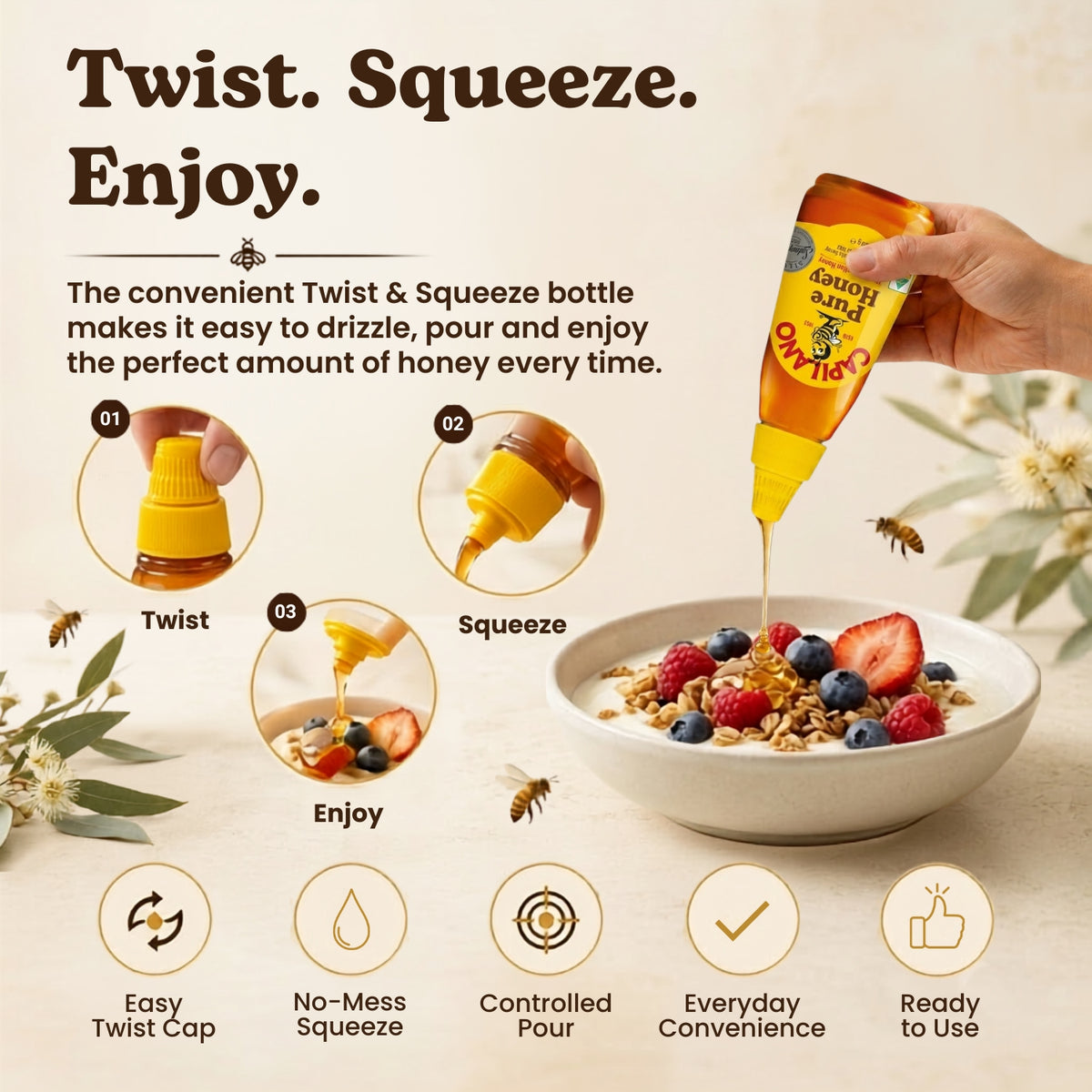 Capilano - Pure Honey No Added Sugar (220g)