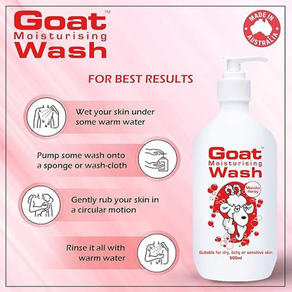 Goat - Moisturising Wash with Manuka Honey (500ml)