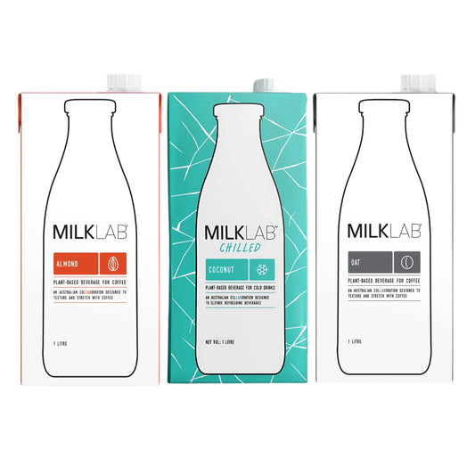 MILKLAB Coconut, Almond & Oats Barista Milk, Lactose-free Australian owned Milk in India. 1Litre- Pack of 3