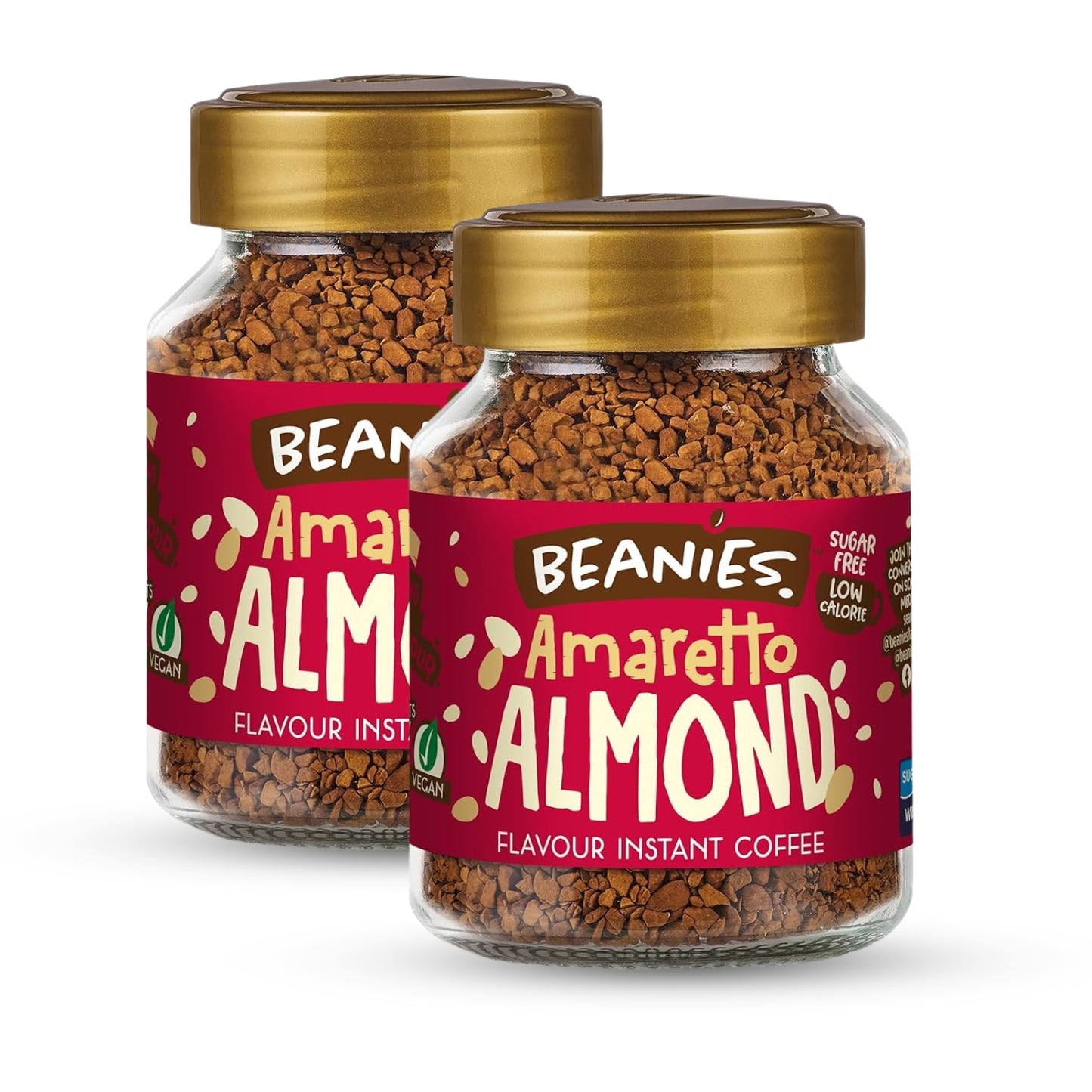 Beanies Amaretto Almond Flavour Instant Coffee, 50g