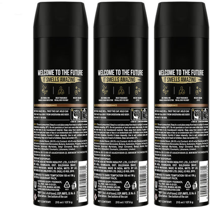AXE - Dark Temptation Deodorant Spray for Men (215ml, Pack of 3)