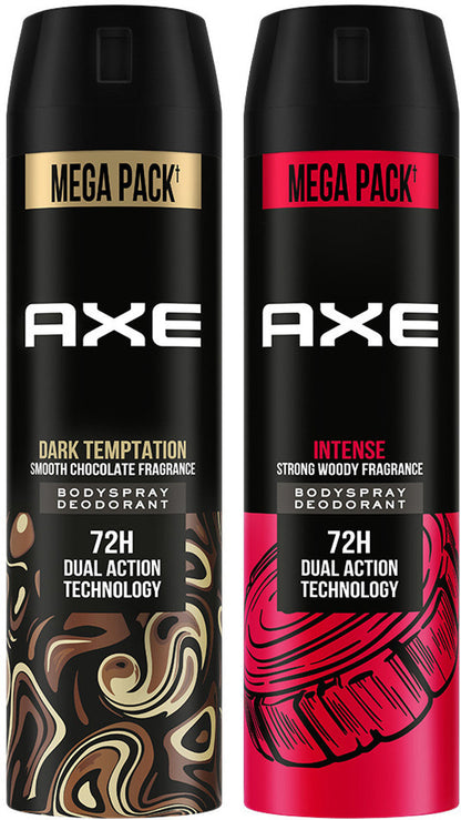 AXE - Dark Temptation & Intense Deodorant Spray for Men  (215ml, Pack of 2)