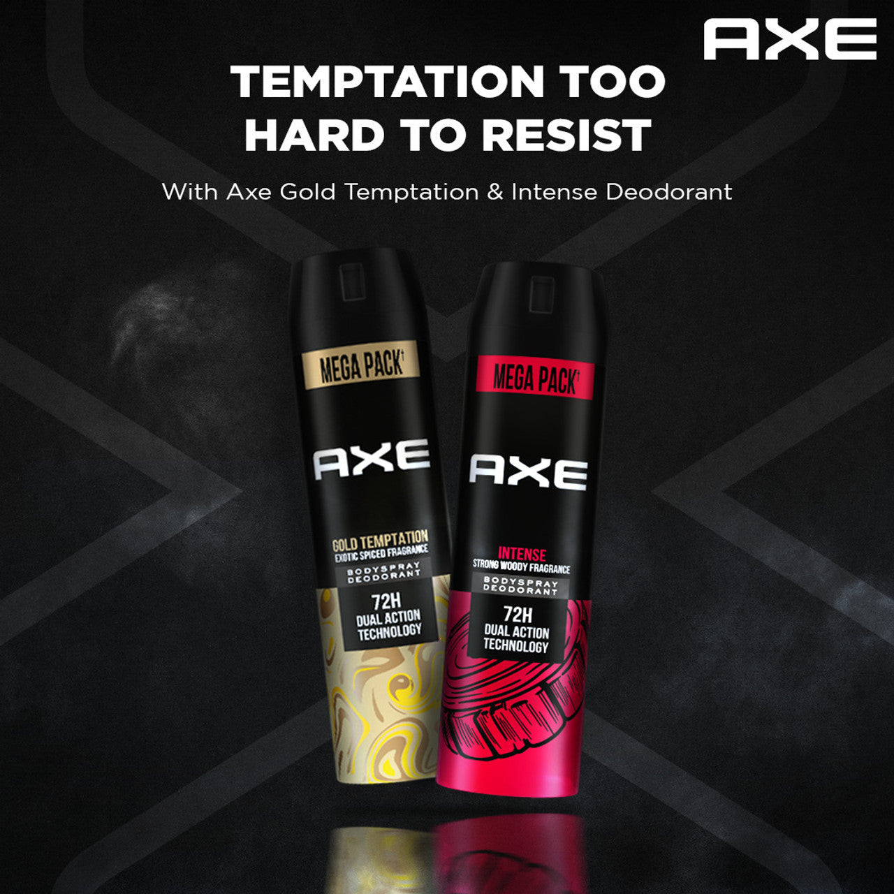 AXE Gold Temptation and Intense Deodorant Spray - For Men  (215 ml, Pack of 2)