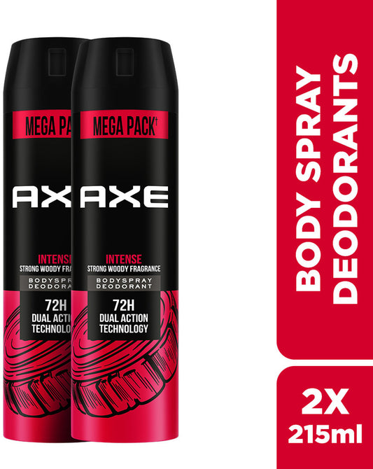 AXE Intense Body Spray - For Men  (215 ml, Pack of 2)