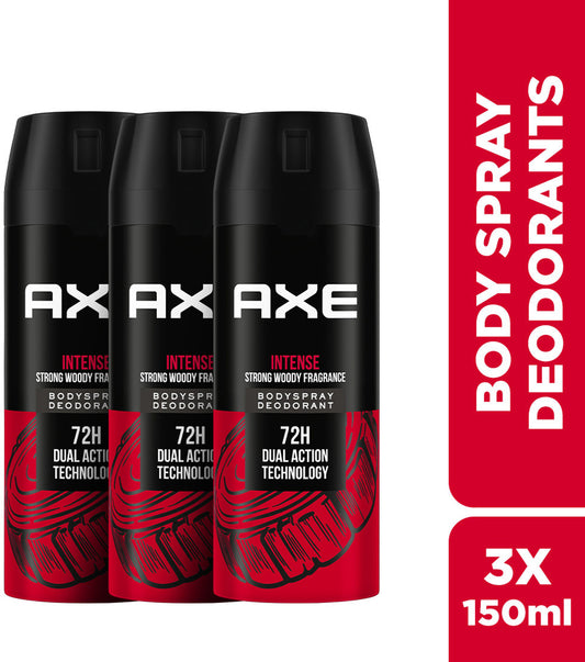 AXE Intense Body Spray - For Men  (150 ml, Pack of 3)