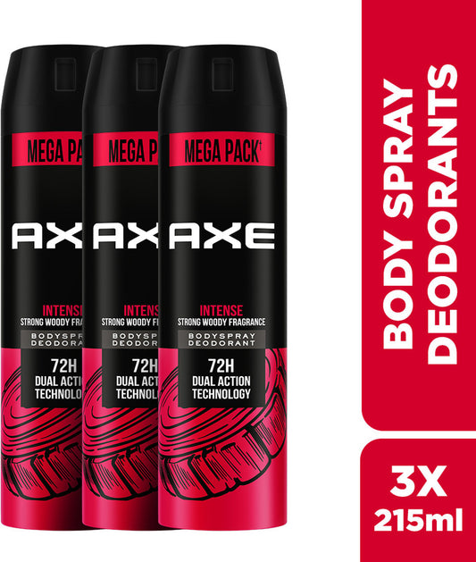 AXE Intense Body Spray - For Men  (215 ml, Pack of 3)